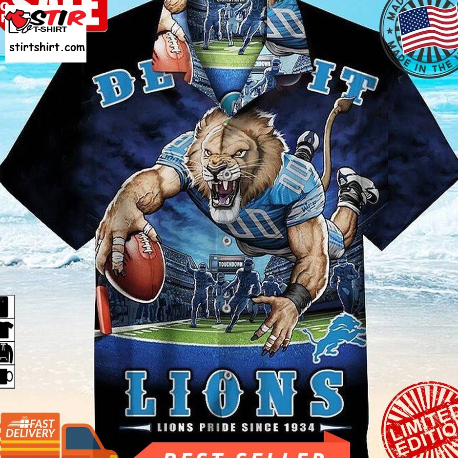 Detroit Lions Hawaiian Shirt Red Zone Rapture Detroit Lions Gift