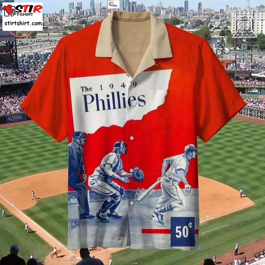 1949 Philadelphia Phillies Hawaiian Shirt  Hawaiian Phillies Shirt