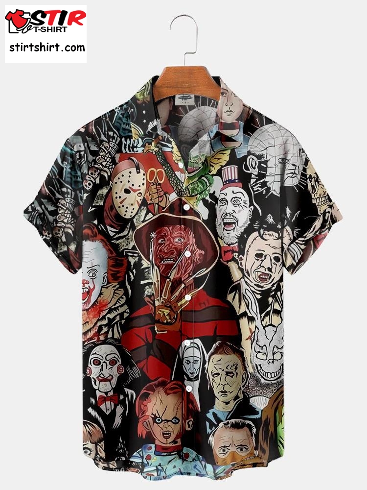 3D Men Clothing Horror Movie Hannibal Characters Hawaiian Men_S Shirts ...