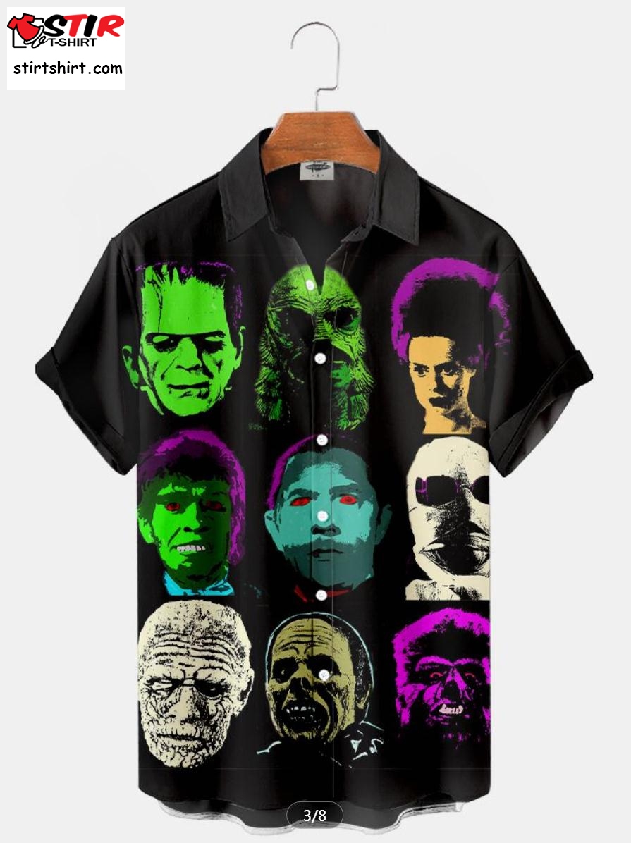 3D Men Clothing Horror Movie Hannibal Characters Hawaiian Men_S Shirts 2023