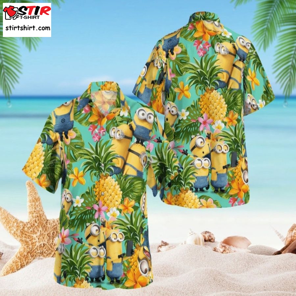 3D Minion Tropical For Beer1 Hawaii Shirt  Tucked In 