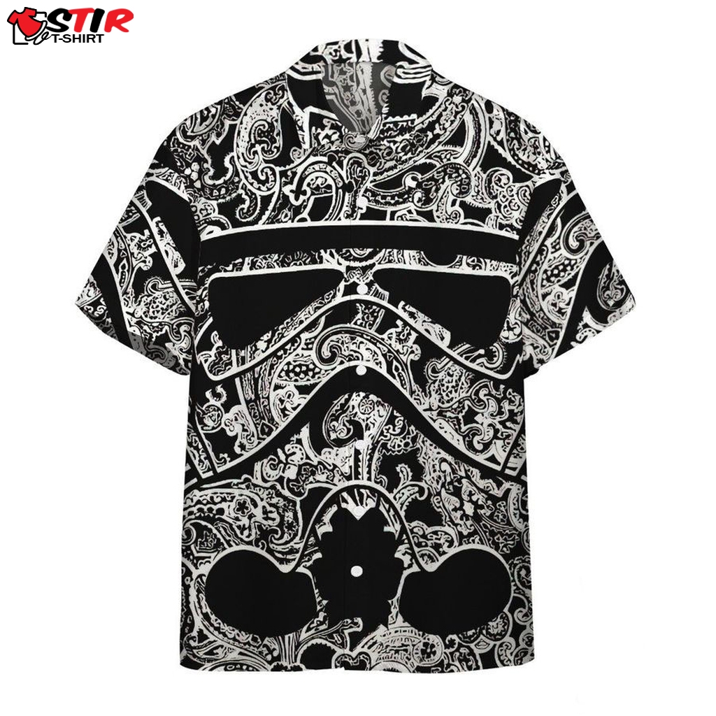 3D Star Wars Bandana Black And White Custom Hawaiian Shirt