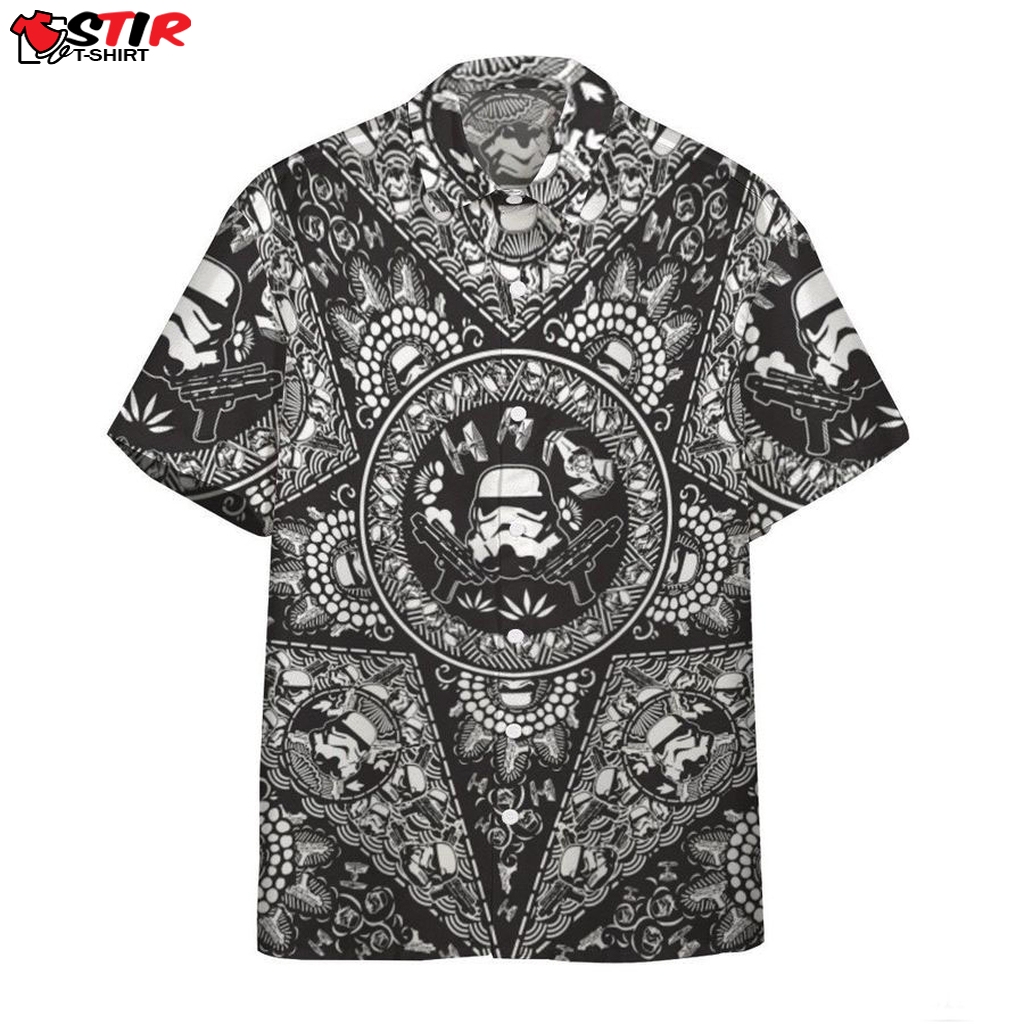 3D Star Wars Bandana Custom Black Pattern Hawaiian Shirt