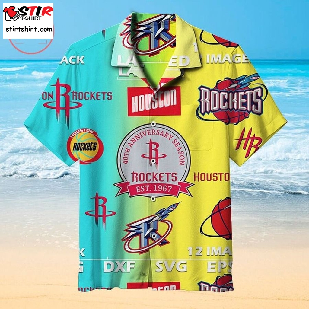 40Th Anniversary Houston Rockets Hawaiian Shirt  Tony Montana 