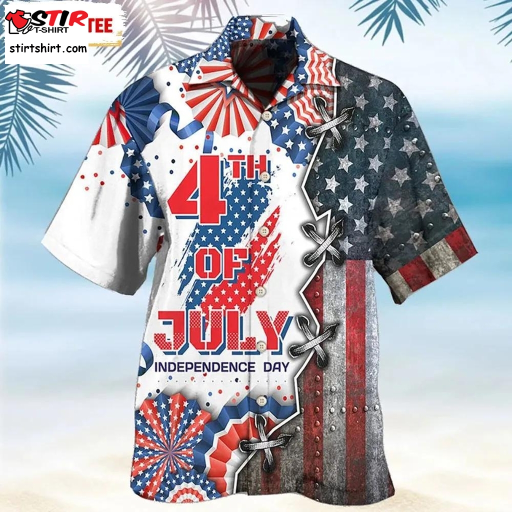4Th Of July Hawaiian Shirt Patriotic American Flag  Mens Patriotic 