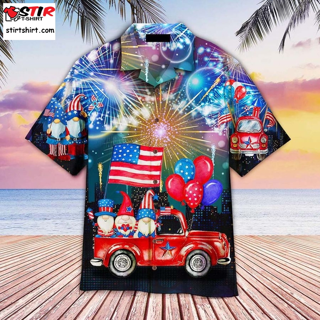 4Th Of July Independence Day Cheerful Gnomes Hawaiian Shirt For Men Women  Day - StirTshirt