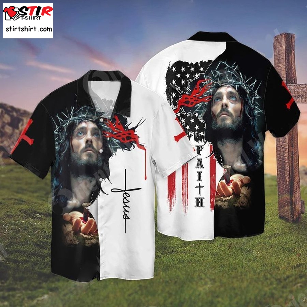 4Th Of July Independence Day Jesus Graphic Print Short Sleeve Hawaiian Casual Shirt Y97  Ghostbusters 