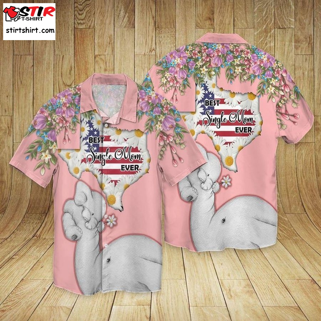 4Th Of July Independence Day Love Single Mom Best Singer Mom Ever Graphic Print Short Sleeve Hawaiian Casual Shirt Y97  Avatar 