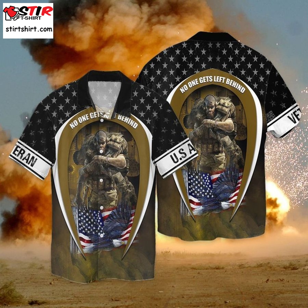 4Th Of July Independence Day Memorial Day American Veteran No One Gets Left Behind Graphic Print Short Sleeve Hawaiian Casual Shirt Y97  Ghostbusters 