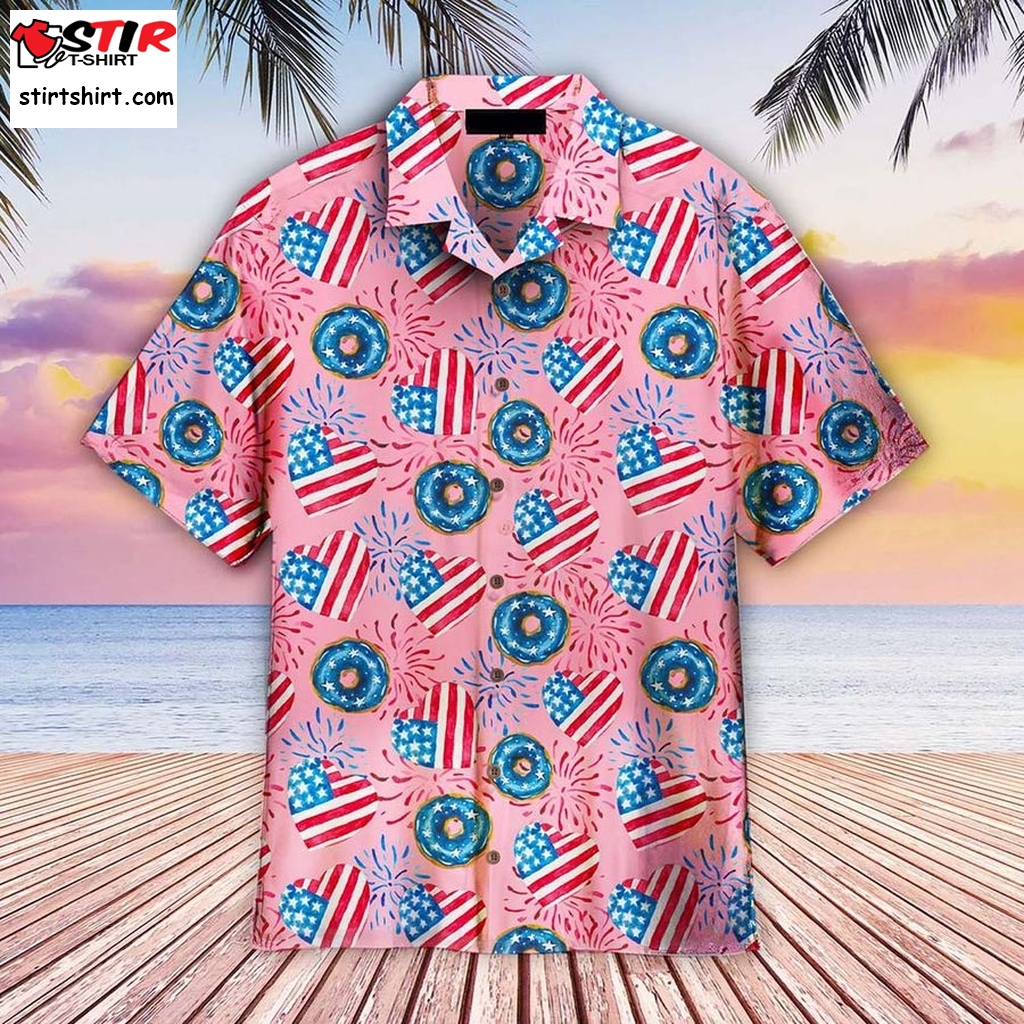 4Th Of July Love American Donuts Hawaiian Shirt For Men Women  Tony Montana 