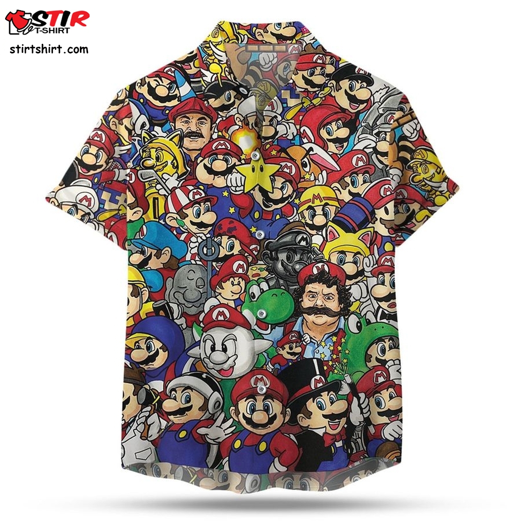 50 Shades Of Mario Super Mario Video Game Kart Aloha Hawaii Shirt  Tony Montana 