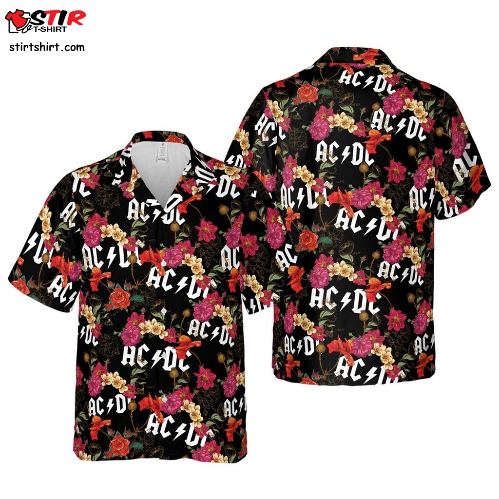 Acdc Acdc Button Up Music Tropical For Acdc Trip Hawaii Shirt  Ranboo 