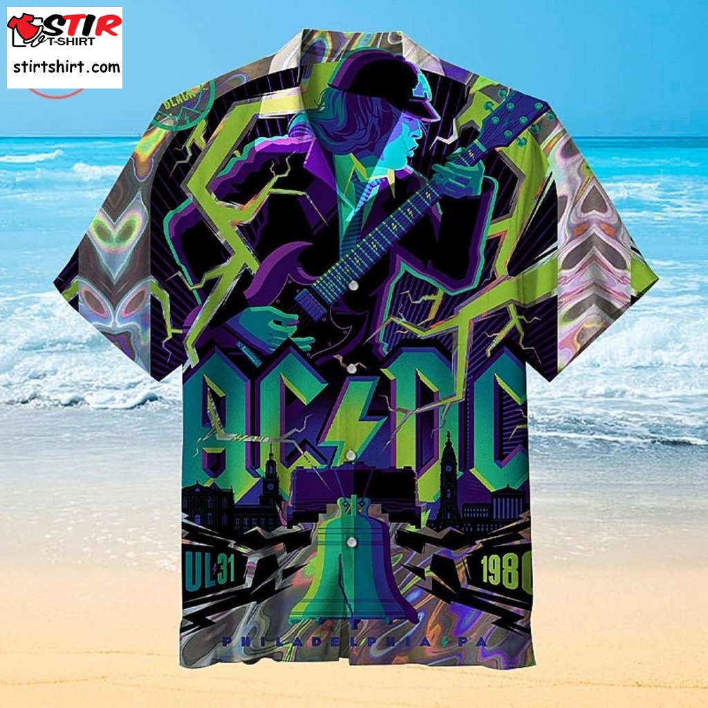 Acdc Hawaiian Shirt  Satanic 