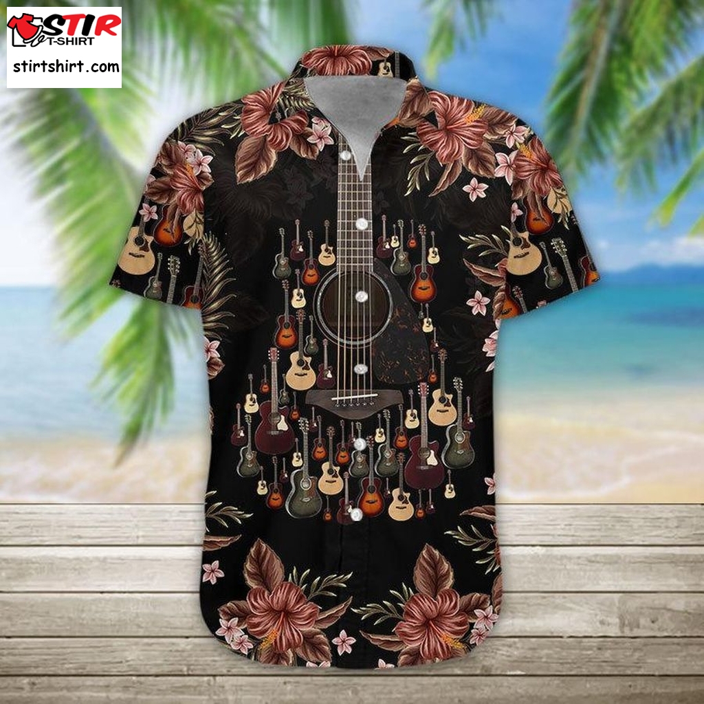 Acoustic Guitar Unisex Hawaiian Shirt Funny Shirts, Gift Shirts, Graphic Tee