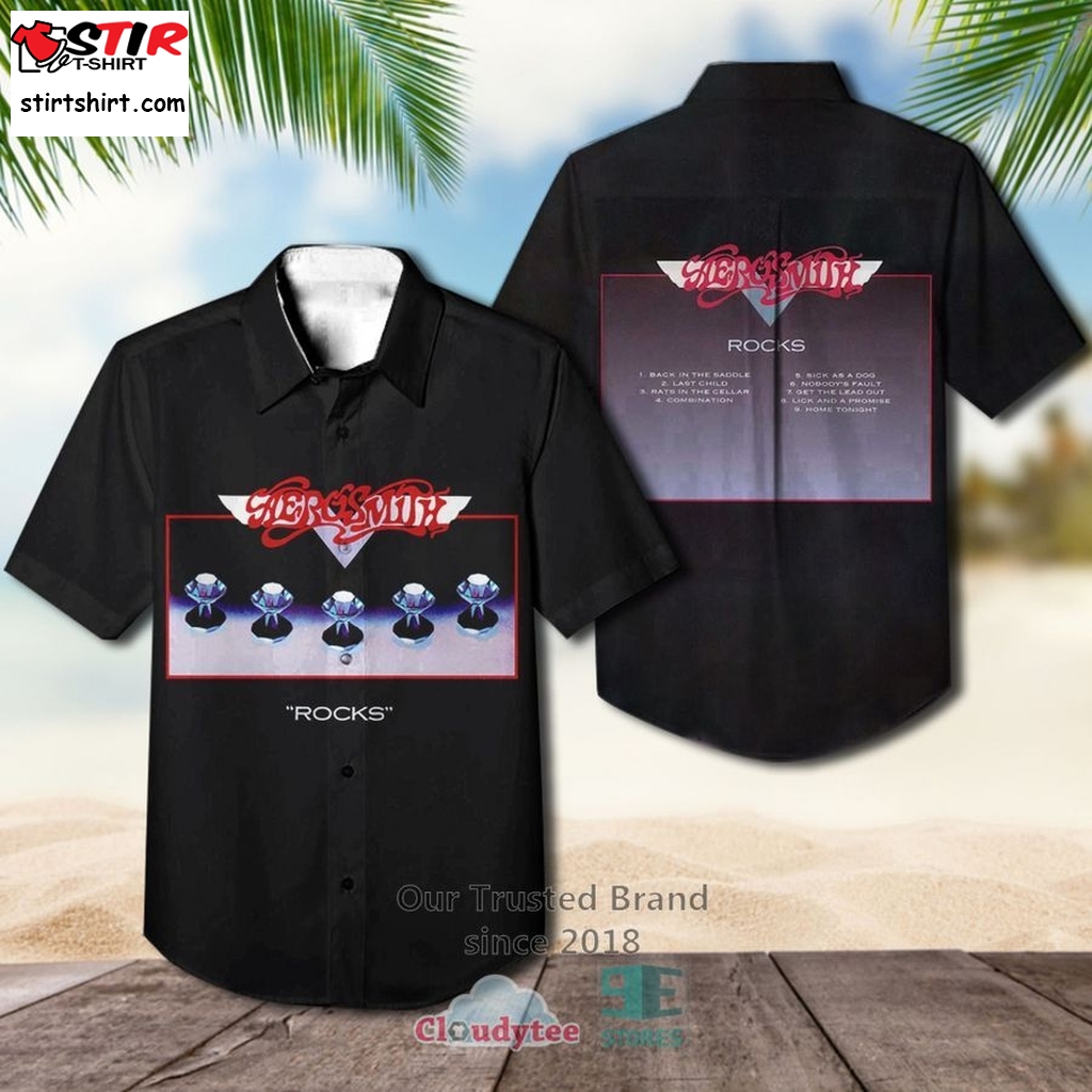 Aerosmith Band Rocks Album Cover Hawaiian Shirt     Fits