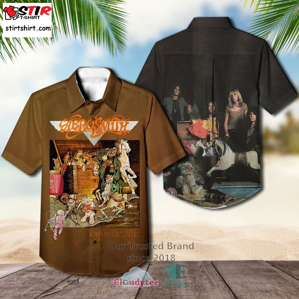 Aerosmith Band Toys In The Attic Album Cover Hawaiian Shirt     Fits