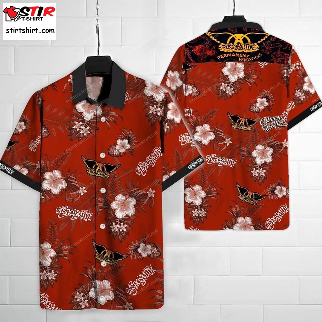 Aerosmith Hawaiian Shirt ,Funny Shirts, Gift Shirts, Graphic Tee  Funny 
