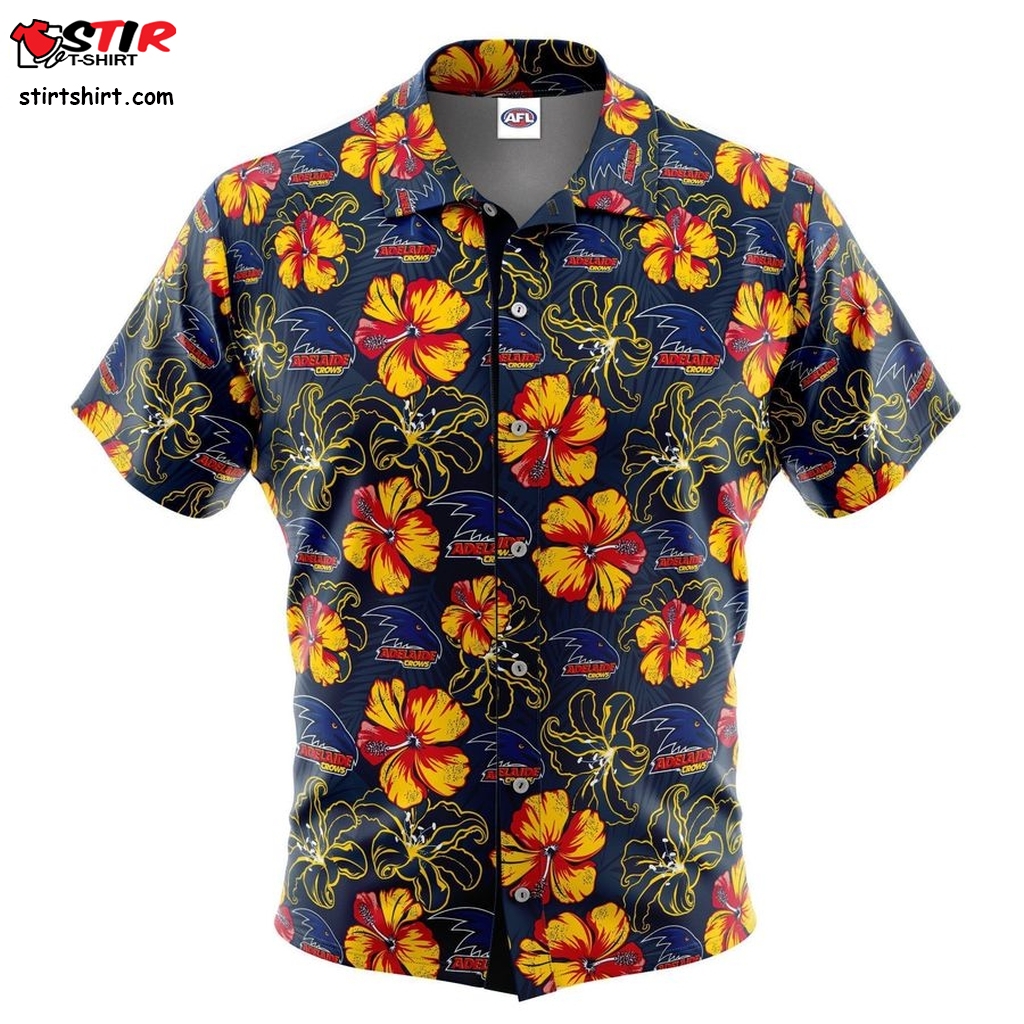 Afl Adelaide Crows Floral Hawaiian Shirt   3094  Coors Light 