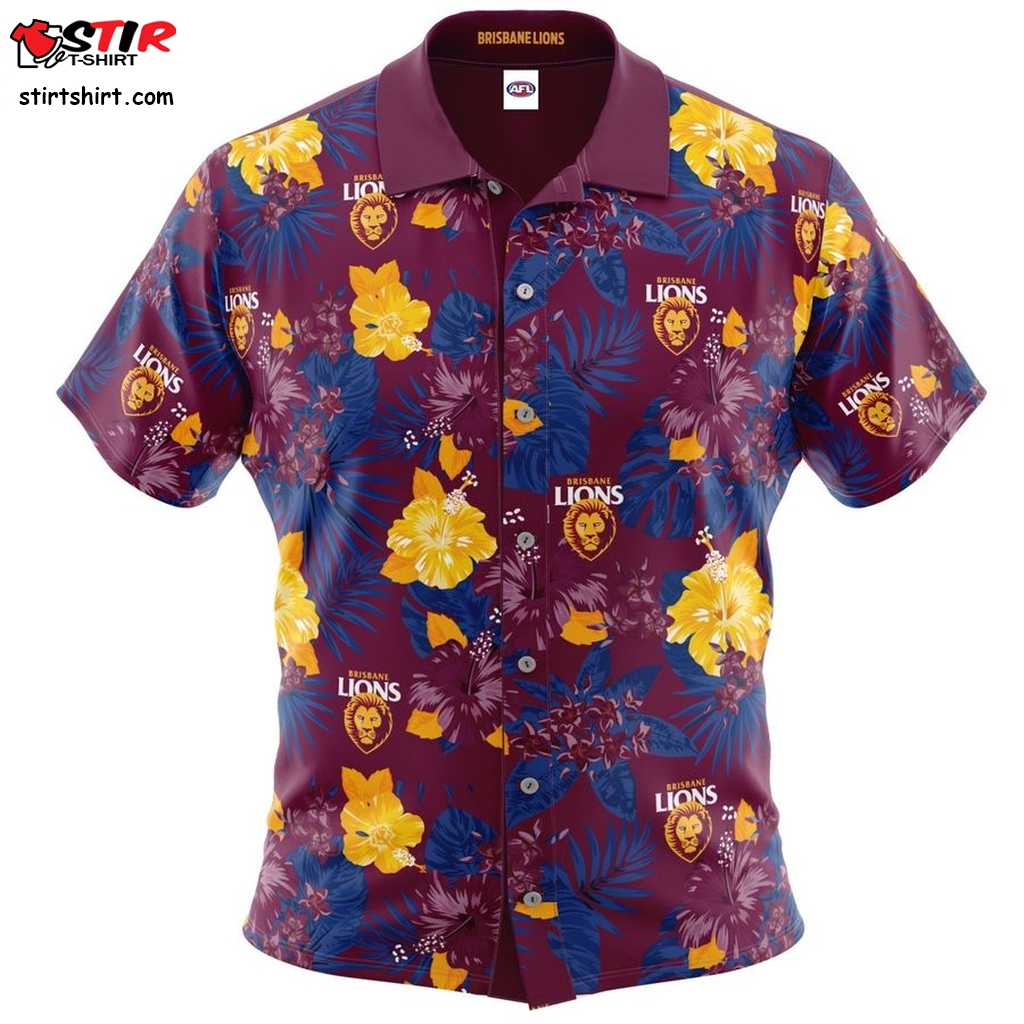 Afl Brisbane Lions Hawaiian Shirt   7905  Coors Light 