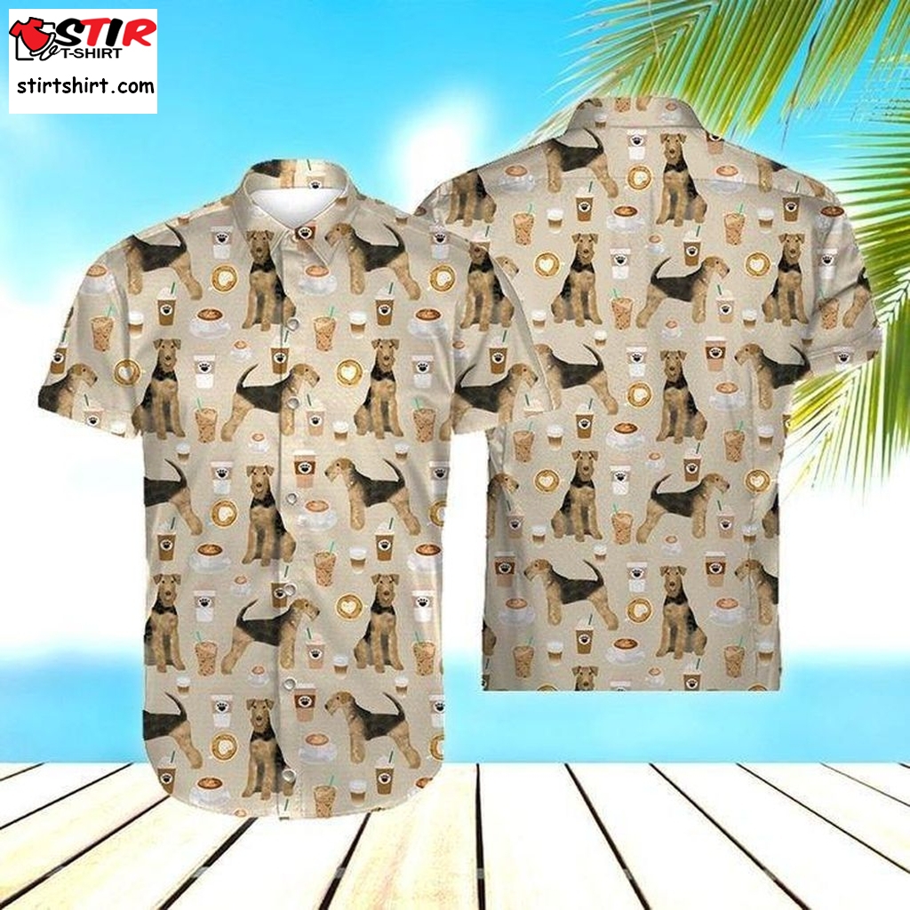 Airedale Terrier Hawaiian Shirt Funny Shirts, Gift Shirts, Graphic Tee