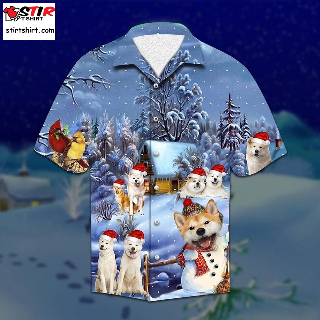 Akita Christmas Hawaiian Shirt Funny Shirts, Gift Shirts, Graphic Tee