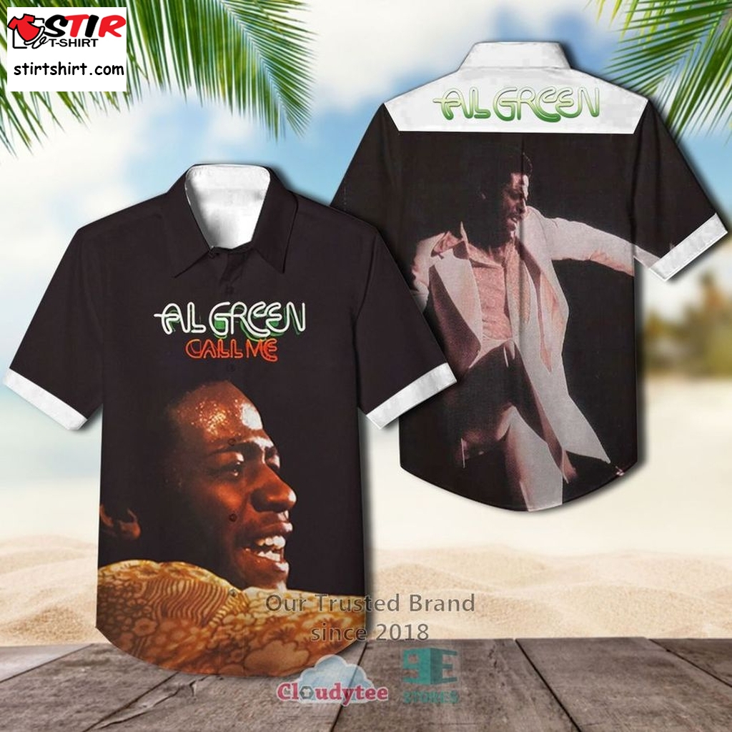 Al Green Call Me 1973 Album Casual Hawaiian Shirt     Green