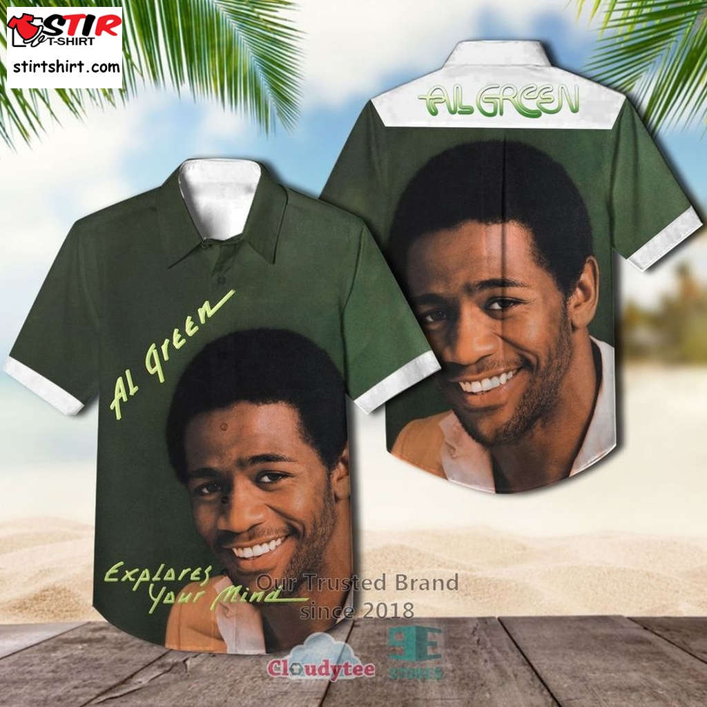 Al Green Explores Your Mind 1974 Casual Hawaiian Shirt     Green