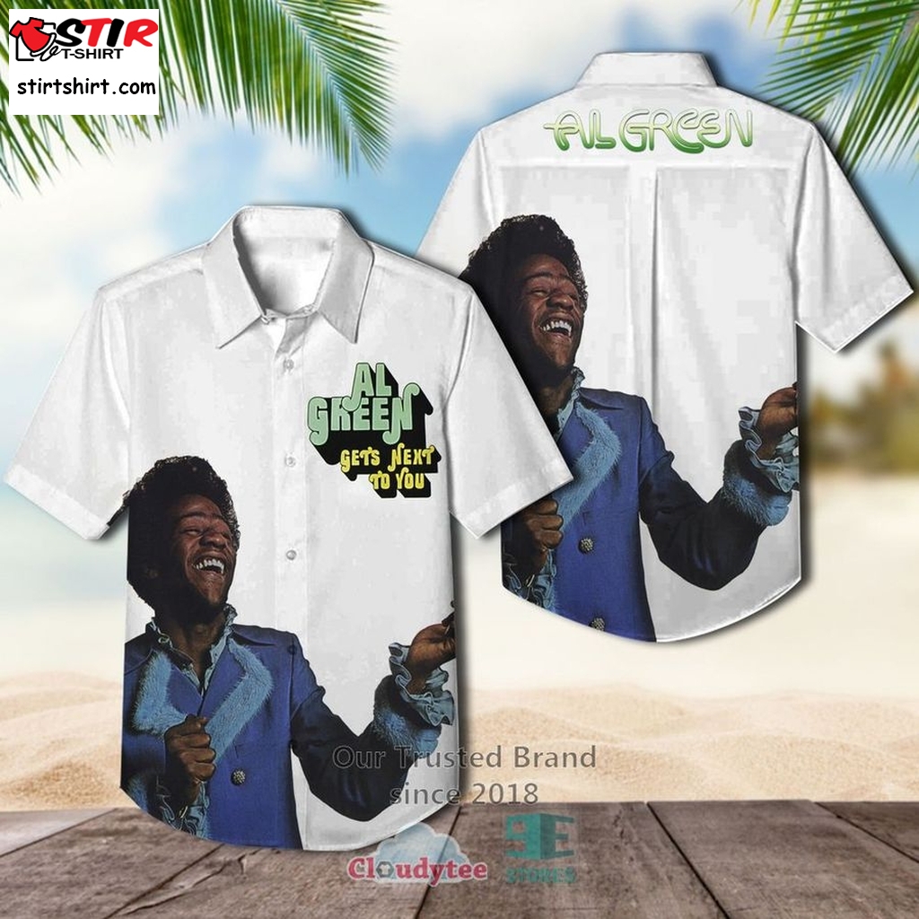 Al Green Gets Next To You 1971 Casual Hawaiian Shirt     Green