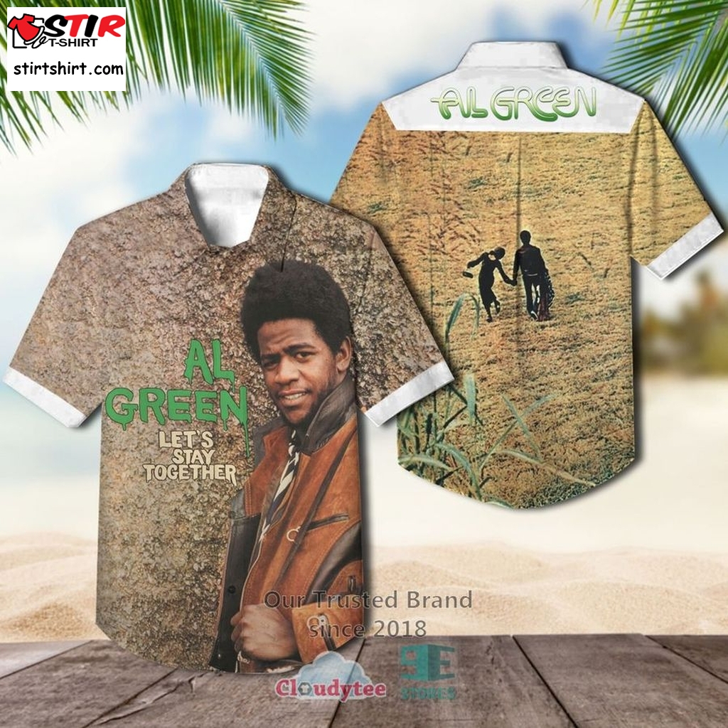 Al Green Let's Stay Together 1972 Casual Hawaiian Shirt     Green