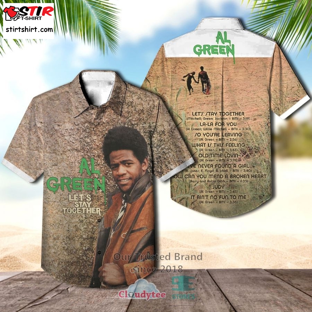 Al Green Let's Stay Together Hawaiian Casual Shirt     Green