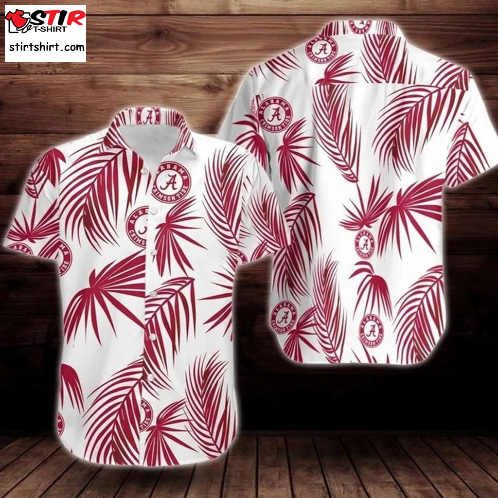 Alabama Crimson Tide Flower Short Sleeve Hawaiian Shirt  Alabama 