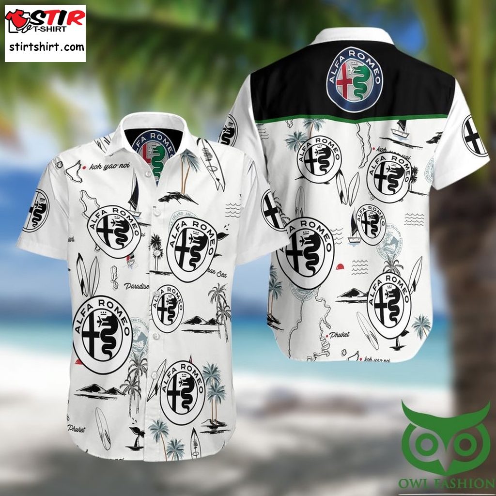 Alfa Romeo F1 Summer Short Sleeve Hawaiian Beach Shirt