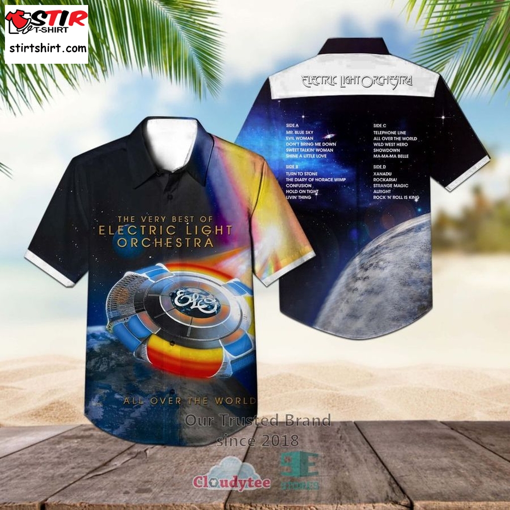 All Over The World The Very Best Of Electric Light Orchestra 2005 Casual Hawaiian Shirt    Joker 