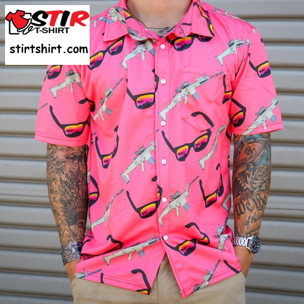 Aloha Sunnies N Scars Button Up Shirt   Tactical Hawaiian Shirts Tactical s
