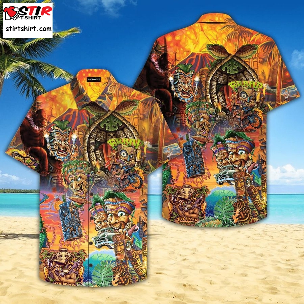 Aloha Tiki Funny Hawaiian Shirt Pre10653, Hawaiian Shirt, Beach Shorts, Long Sleeve Graphic Tee