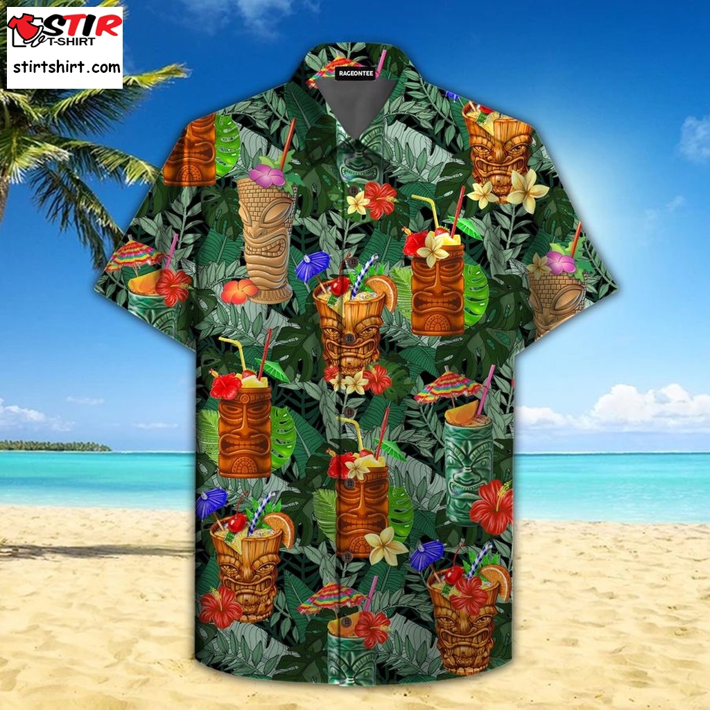 Aloha Tiki Tiki Hawaiian Shirt Pre11471, Hawaiian Shirt, Graphic Tee Cheap Hawaiian Shirts