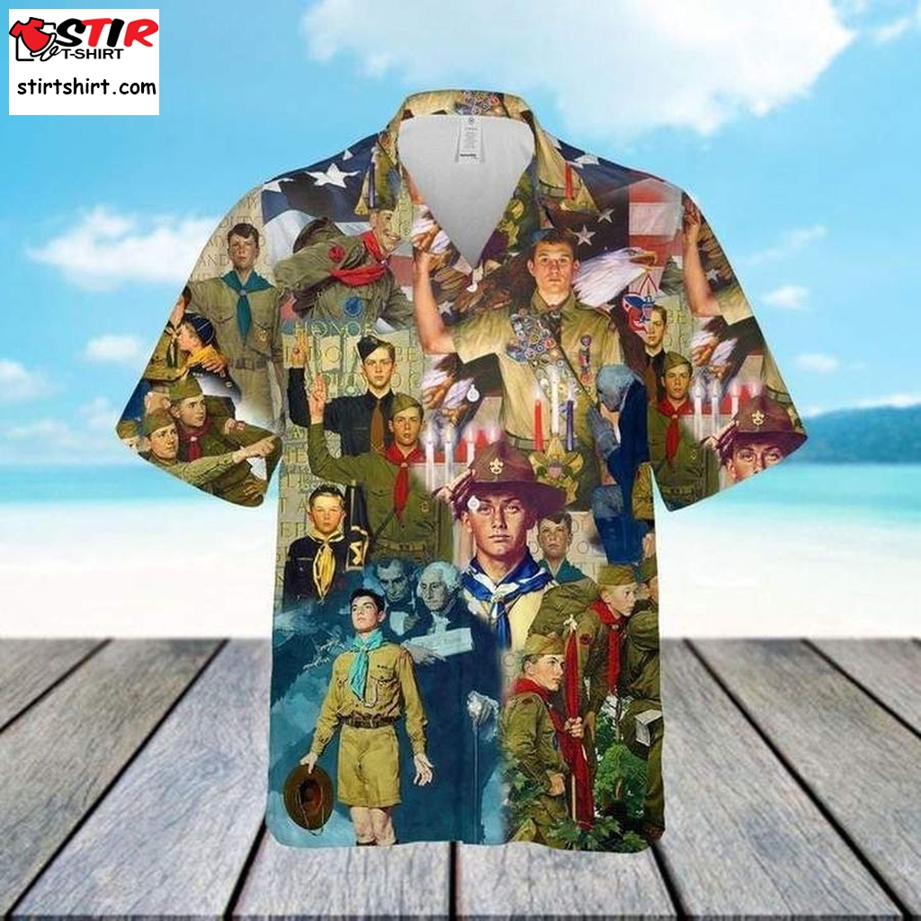 Amazing Boy Scout Of America Hawaiian Shirt Pre10449, Hawaiian Shirt,  Funny Shirts, Gift Shirts  Womens 