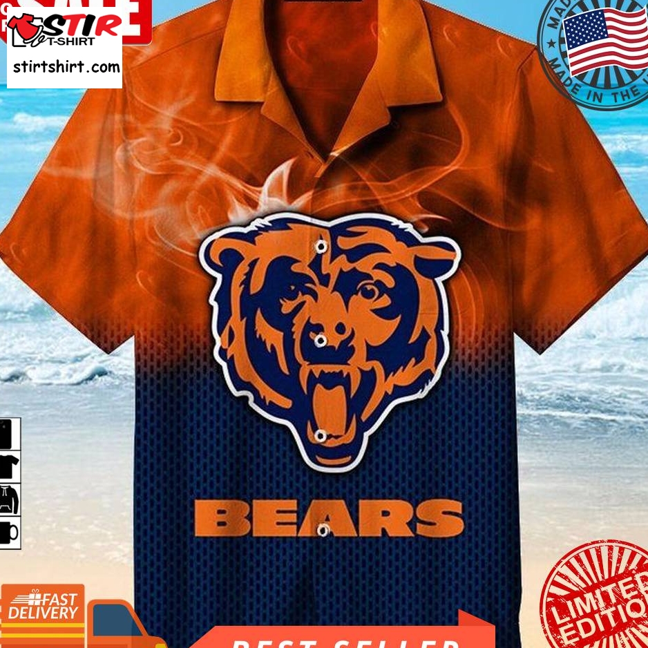 Amazing Chicago Bears Nfl Hawaiian Graphic Print Short Sleeve Hawaiian Shirt L98
