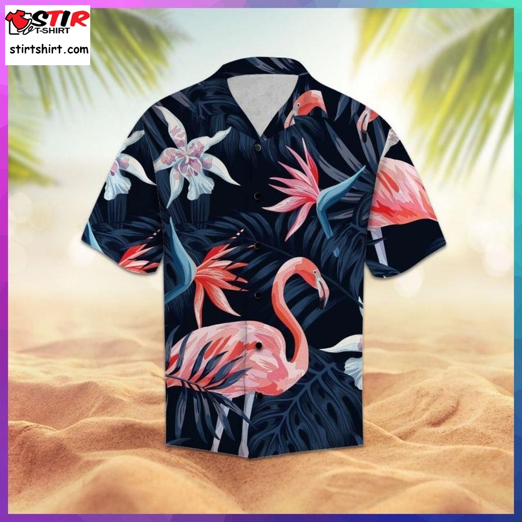 Amazing Flamingo Hawaiian Shirt Pre10926,  Gift Shirts, Graphic Tee Long Sleeve Hawaiian Shirts