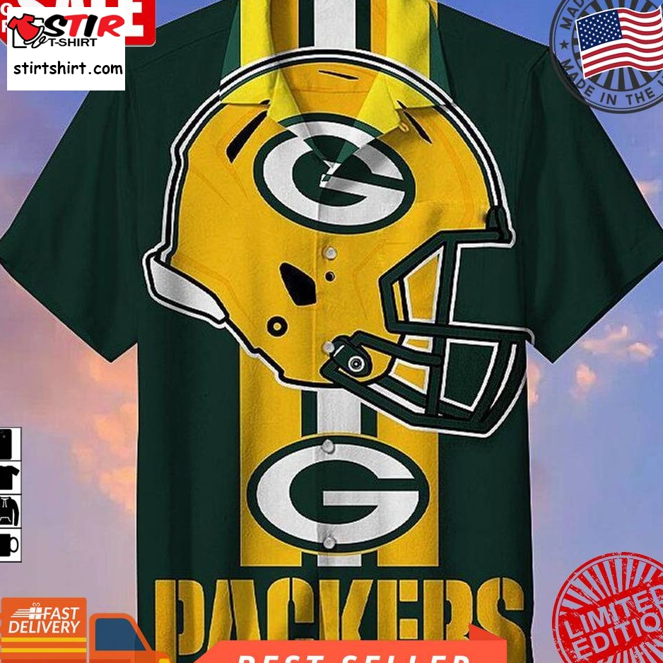 Amazing Green Bay Packers Nfl Hawaiian Graphic Print Short Sleeve Hawaiian Shirt Size S   5Xl