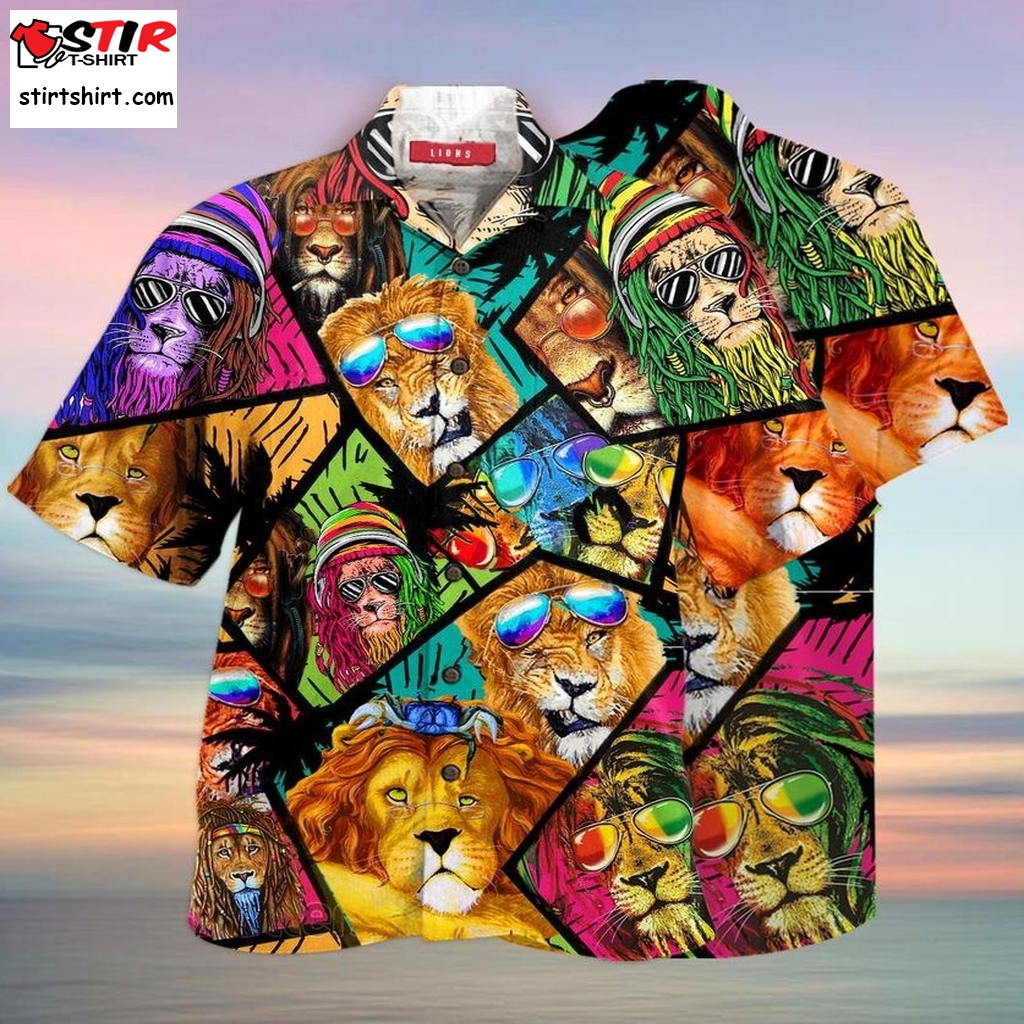 Amazing Lion Hawaiian Shirt Pre13694, Hawaiian Shirt, Funny Hawaiian Shirts  Funny s