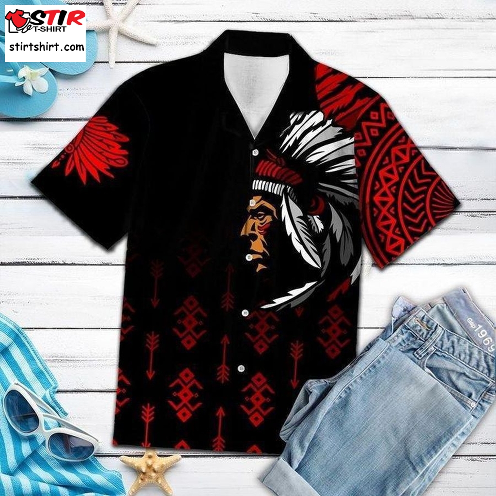 Amazing Native American Hawaiian Shirt Pre13653, Gun Hawaiian Shirts