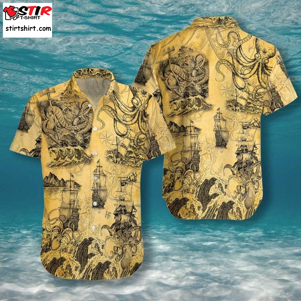 Amazing Octopus Hawaiian Shirt Pre10090, Gun Hawaiian Shirts