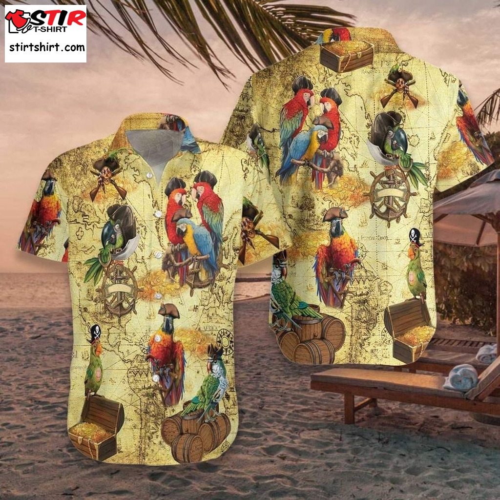 Amazing Pirate Parrots Hawaiian Shirt Pre13721, Hawaiian Shirt,  Funny Shirts, Gift Shirts, Graphic Tee  Funny s