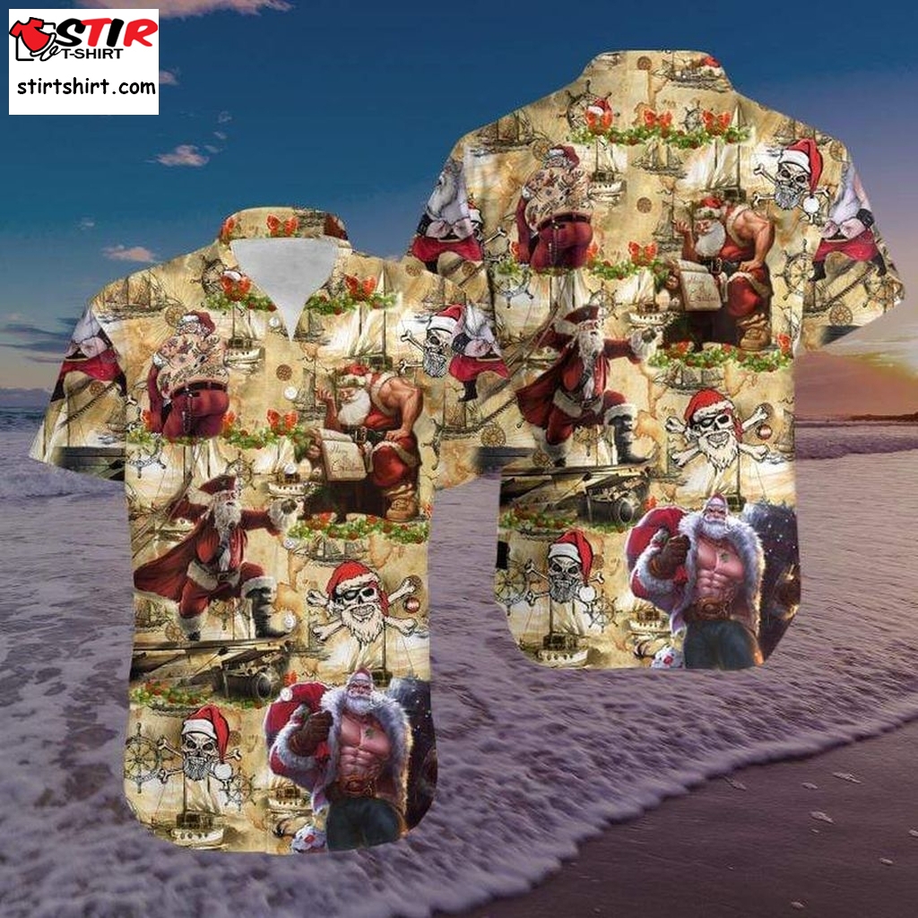 Amazing Pirate Santa Claus Unisex Hawaiian Shirt Pre13714, Hawaiian Shirt,  Funny Shirts, Gift Shirts  Funny s