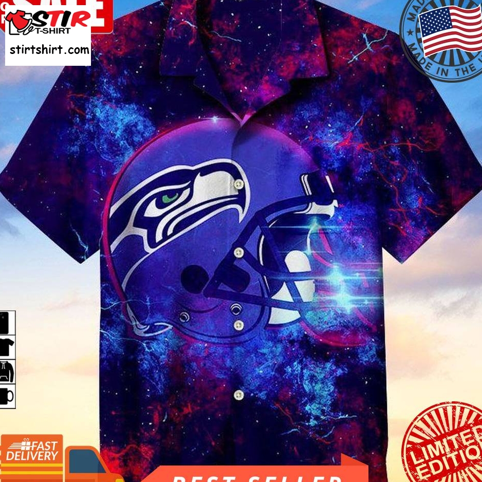 Amazing Seattle Seahawks Nfl Hawaiian Graphic Print Short Sleeve Hawaiian Shirt Size S   5Xl