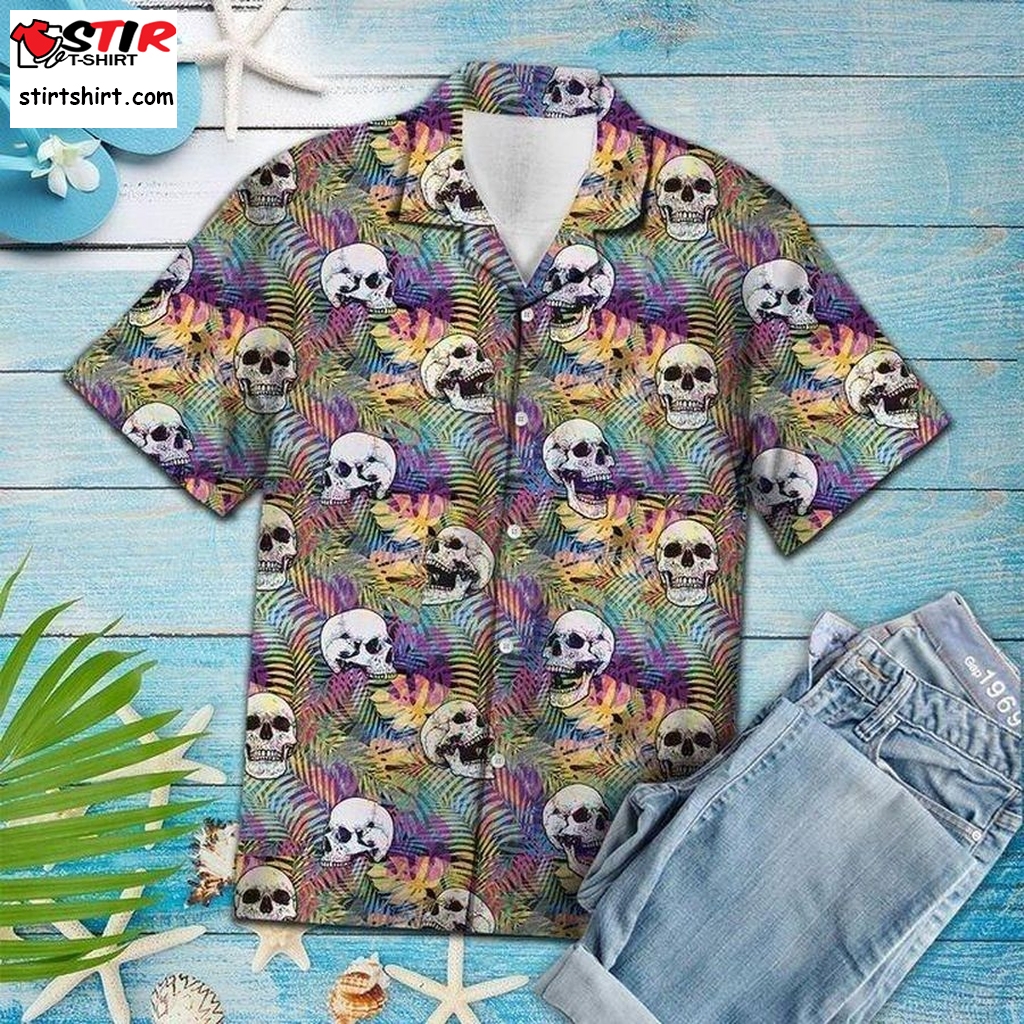 Amazing Skulls Hawaiian Shirt Pre13662, Hawaiian Shirt, Ladies Hawaiian Shirts