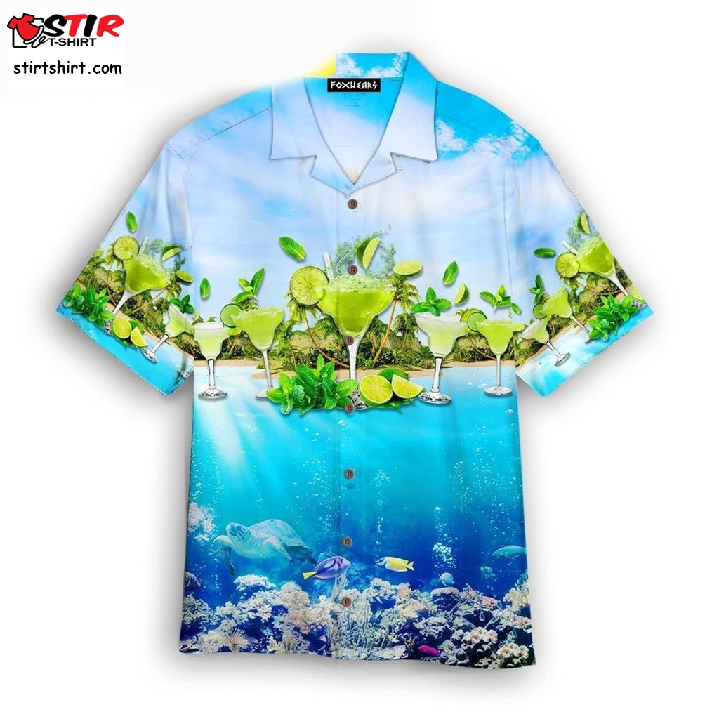Amazing This Awesome Margarita Blue Ocean Hawaiian Shirt   Blue