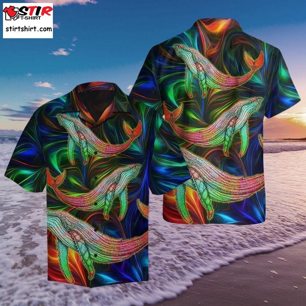 Amazing Whale Hippie Hawaiian Shirt Pre10609, Hawaiian Shirt, Funny Hawaiian Shirts  Funny s