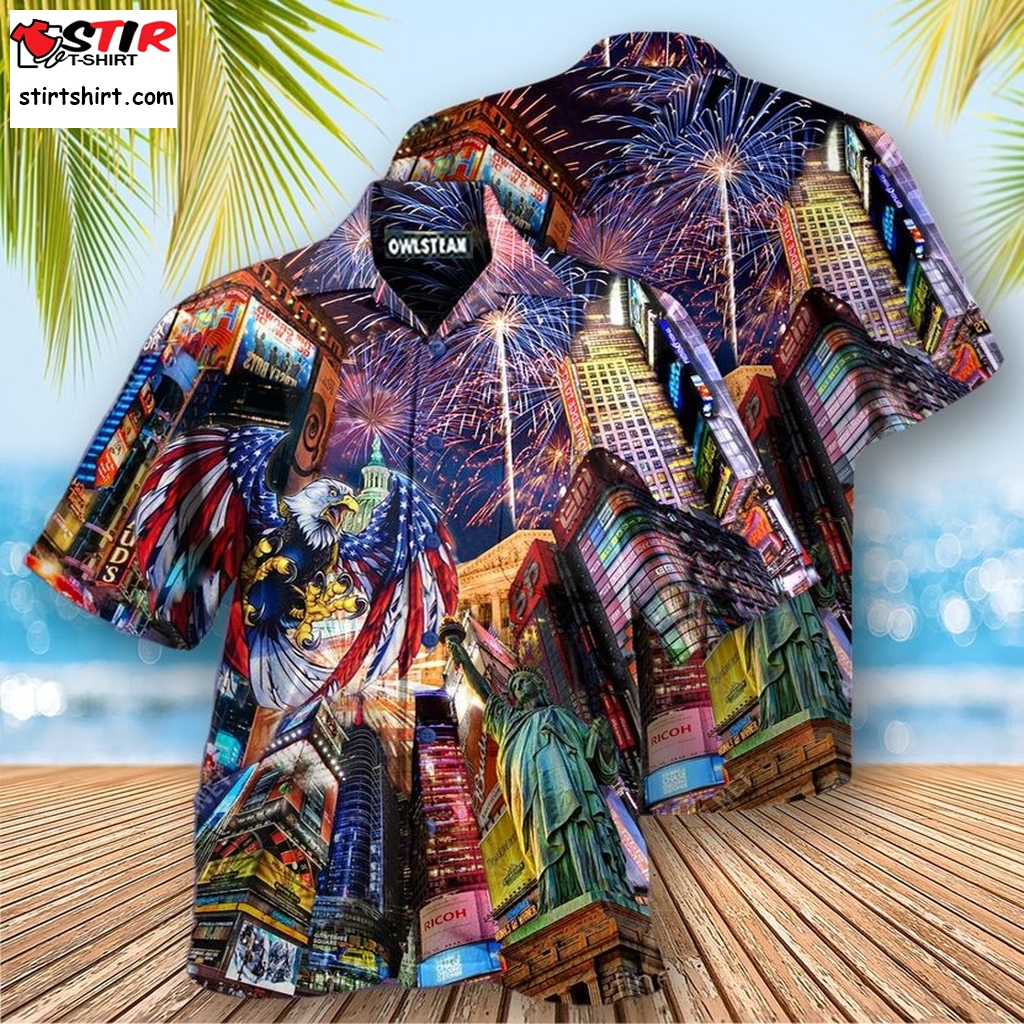 America New Years Day Firework Party Edition Hawaiian Shirt  New Year's 